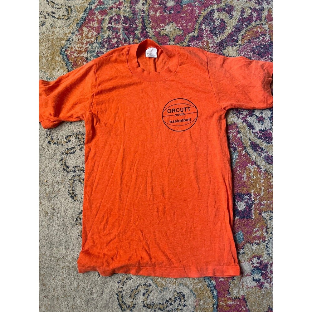 Vintage ORCUTT Youth Basketball T-Shirt Orange